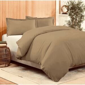Bamboo Duvet Cover, Queen Size Taupe